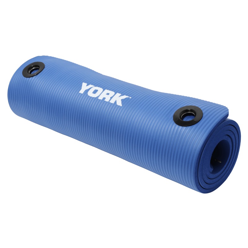 Buy York Fitness NBR Yoga Mat w/ two grommets (Blue) MyDeal
