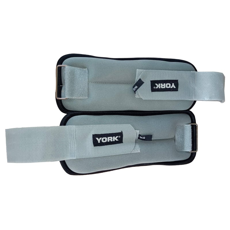 Buy York Fitness Soft ankle/wrist weights 2 x 1KG - MyDeal