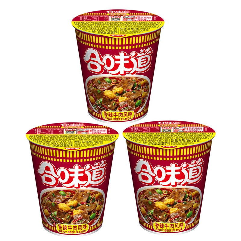 Buy Nissin Heweidao Spicy Beef Flavor Ramen Noodle 76gX3Pack - MyDeal