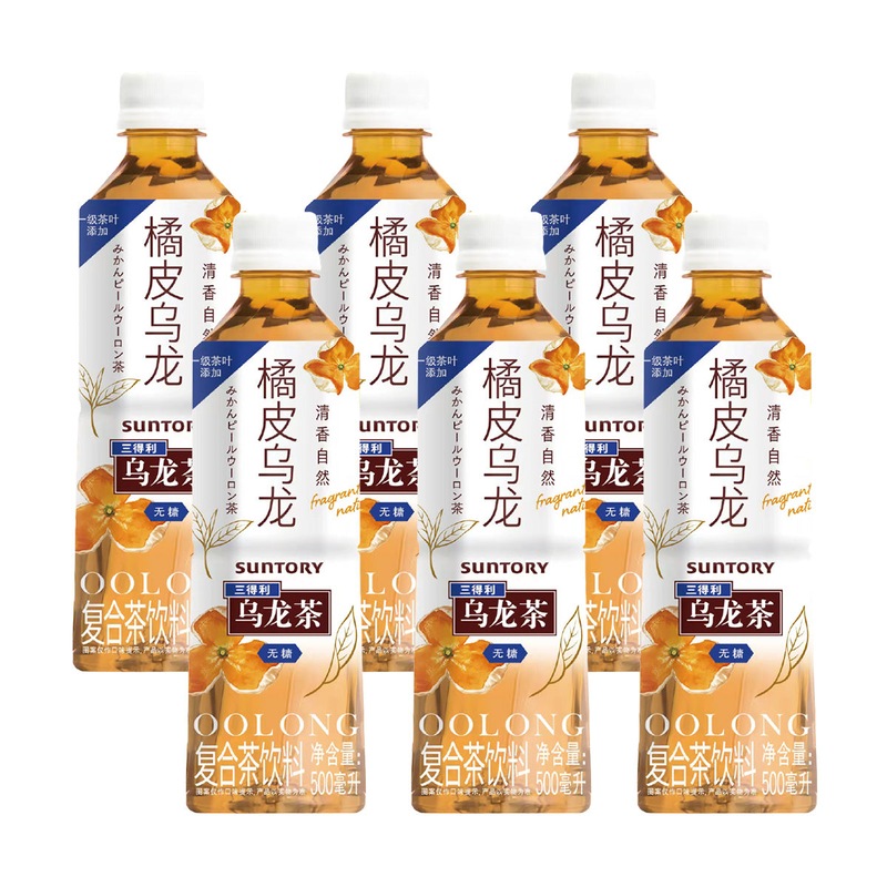 Buy Suntory Orange Peel Oolong Tea Unsweetened 500mlx6pack Mydeal