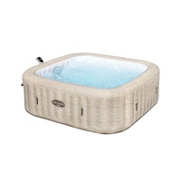 Bestway Lay-Z-Spa 2.01m x 2.01m x 71cm Rome MaxHold EnergySense UltraFit Smart AirJet 7 Sand Marble Square Inflatable Spa - 6001M