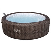 Bestway Lay-Z-Spa 2.16m x 71cm Bali MaxHold EnergySense UltraFit Smart AirJet 7 Brown Rattan Round Inflatable Spa - 6001P