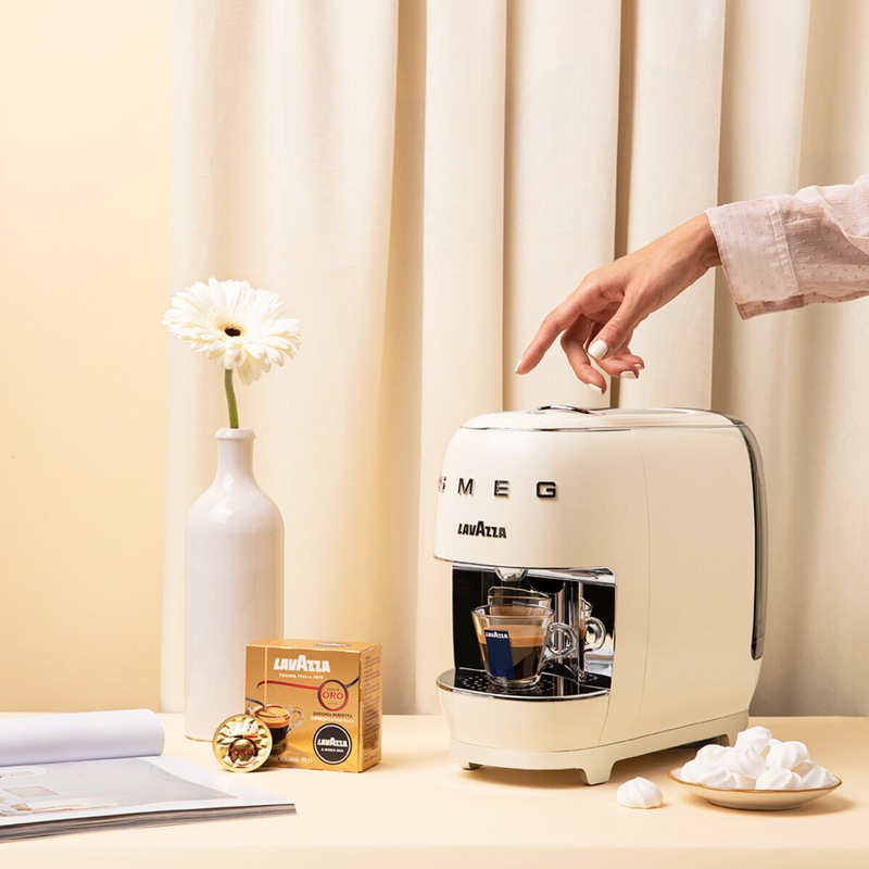 Buy Lavazza A Modo Mio Capsule Coffee Machine Smeg Cream MyDeal