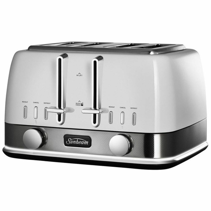 Buy Sunbeam New York Collection 4 Slice Toaster White Silver MyDeal