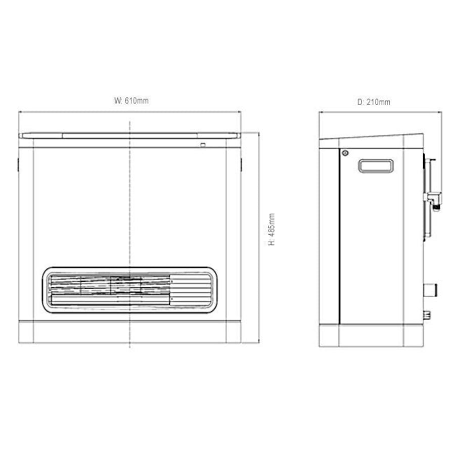 Omega Altise Unflued LPG Convector Heater