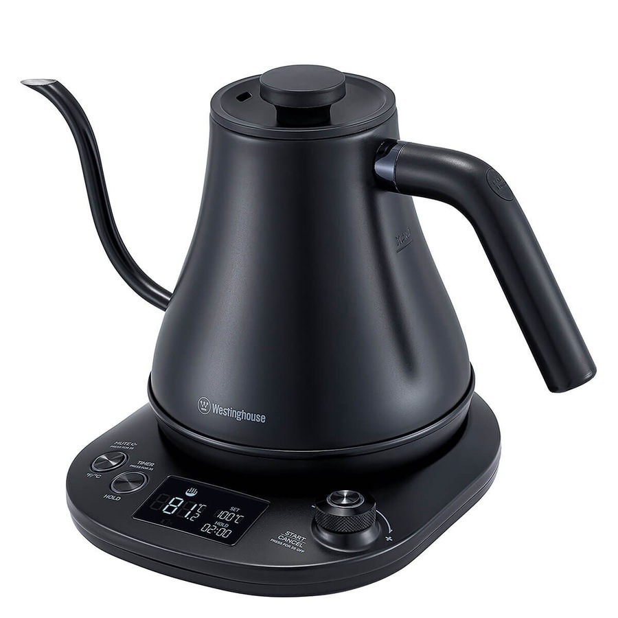 Westinghouse 0.8L Gooseneck Kettle Black