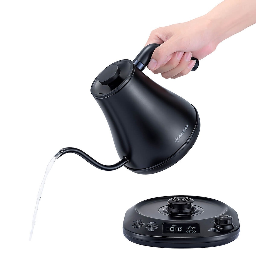 Westinghouse 0.8L Gooseneck Kettle Black