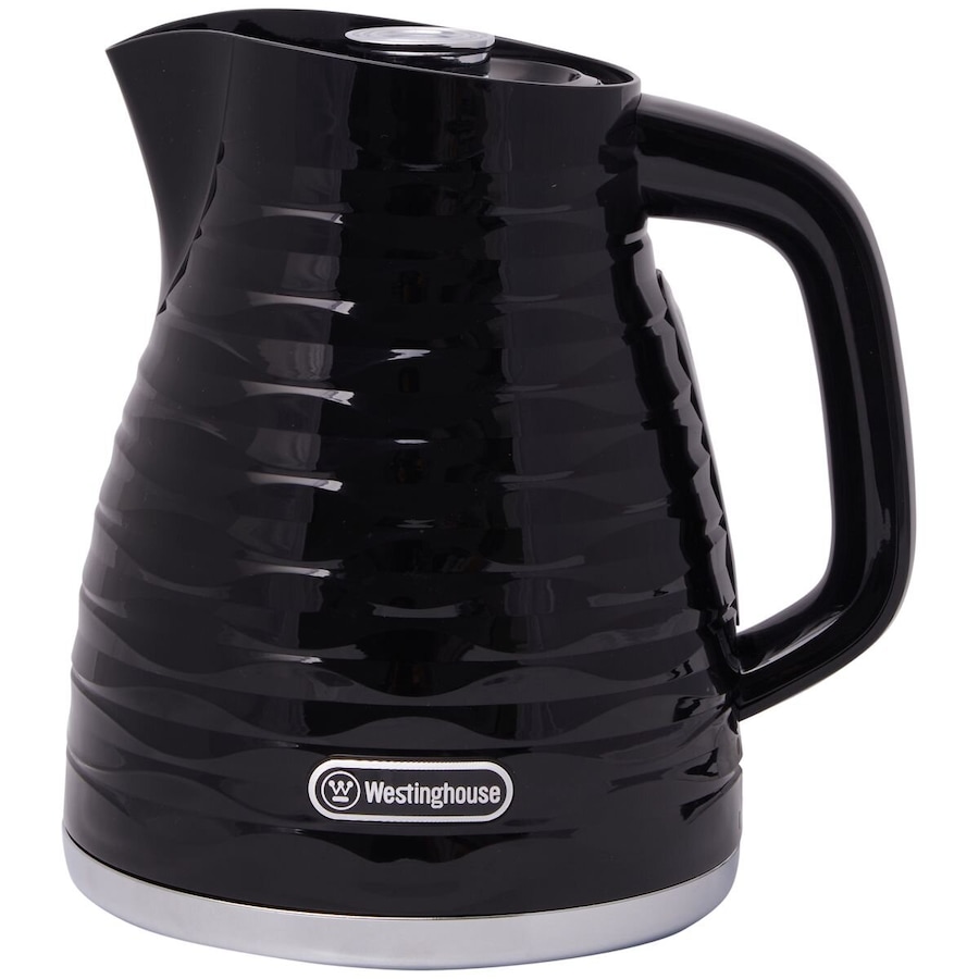 Westinghouse Kettle and Toaster Pack Black Silver 1.7L Kettle, 4 Slice Toaster