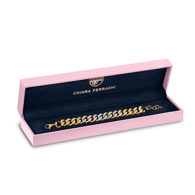 Buy Chiara Ferragni Chain Collection Big Chain Gold Bracelet - MyDeal