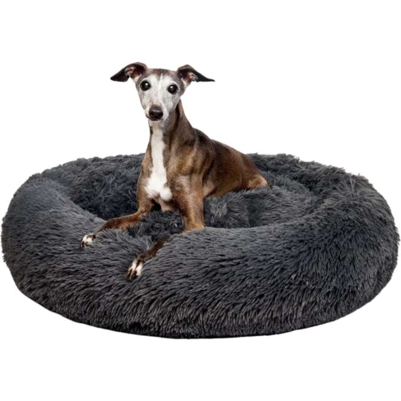 Buy Pet Parlour Australian Made Fur King Calming Dog Bed M 80CM Grey