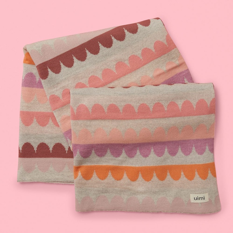 Buy Uimi Molly Merino Wool Baby Cot Blanket in Peony MyDeal