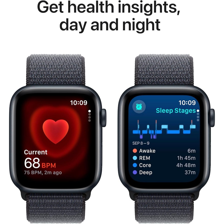 Apple Watch SE 2nd Generation (GPS) 44mm Aluminum Case with Ink Sport Loop - Midnight