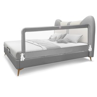 Babyjoy 150cm Baby Safety Bed Rail Swing Down Bed Guardrail Toddler Protect Grey