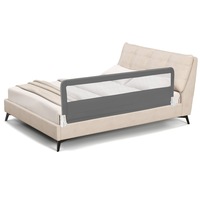 Babyjoy 180cm Baby Safety Bed Rail Folding Bed Guardrail Toddler Kids Protect w/Safety Straps Grey