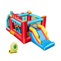 Babyjoy 5-in-1 Ice Cream Jumping Castle Inflatable Bounce House w/450W Blower Kids Blow Up Playhouse