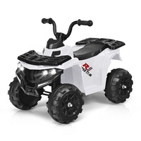Babyjoy 6V Kids Ride-On ATV Battery Powered Car 4-Wheeler Vehicle Quad Car w/Headlights White