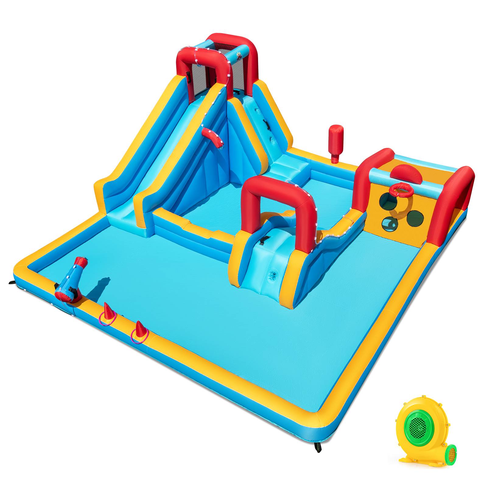 Buy Babyjoy Inflatable Water Park Ramp Water Slide Jumping House w ...