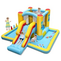 Babyjoy Kids Inflatable Bounce House 7-in-1 Giant Jumping Castle w/Slide Indoor Outdoor Play Center