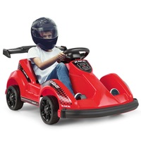 Babyjoy Kids Ride On Car 6V Battery Powered Electric Race Truck Toy Emote Control Go Kart w/Bumper & Music Red