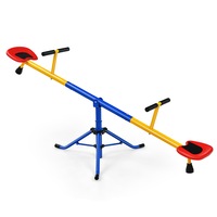 Babyjoy Kids Seesaw 360° Swivel Teeter-Totter Outdoor Activity Equipment—2 Seats