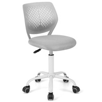 Babyjoy Kids Swivel Desk Chair Ergonomic Study Chair w/Adjustable Height Armless Mesh Office Chair Grey