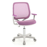 Babyjoy Kids Swivel Mesh Chair Adjustable Computer Chair w/Armrest Ergonomic Study Chair Children Desk Chair Purple