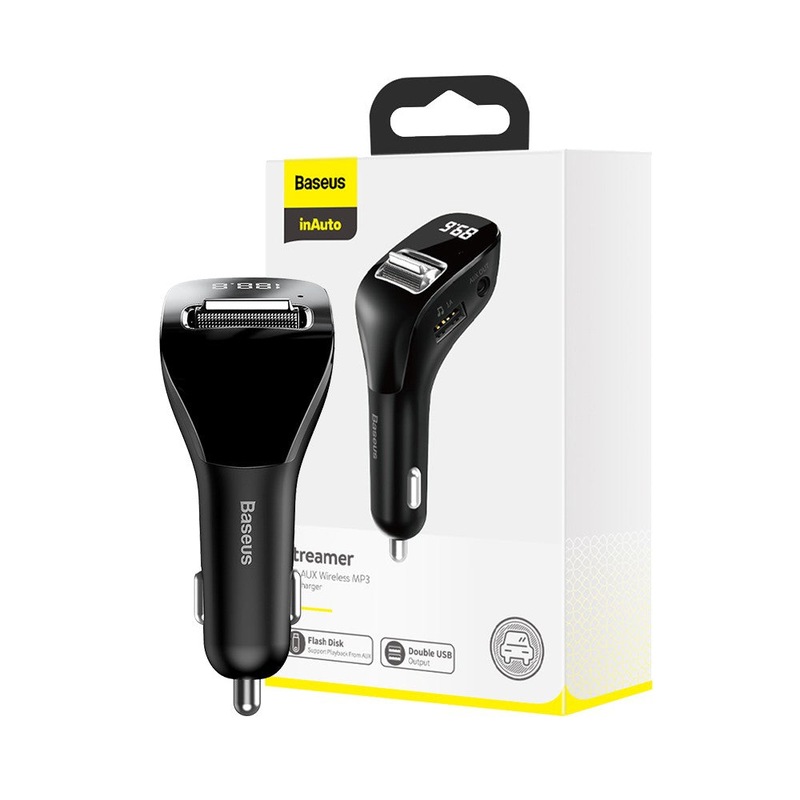 Buy Baseus Streamer F40 AUX Car Bluetooth MP3 ChargerBlack MyDeal