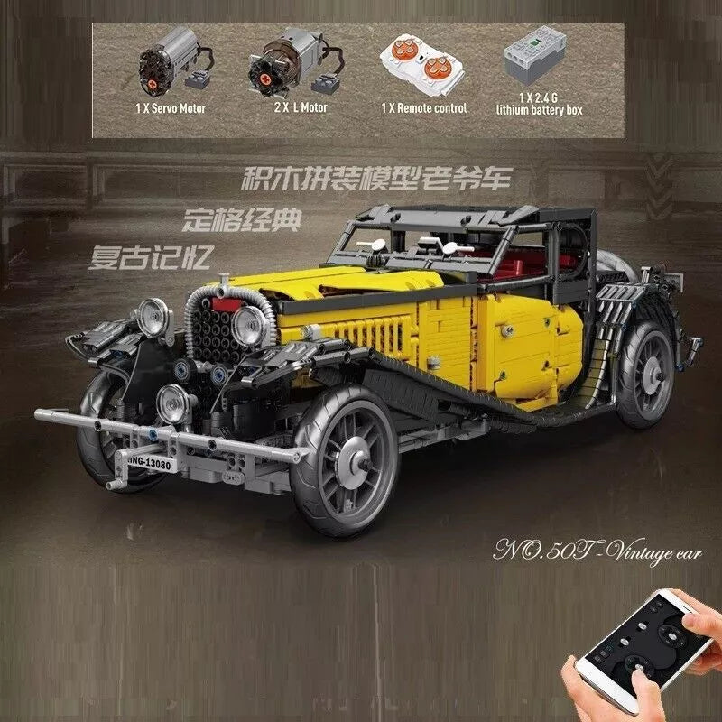 Model Bricks 5 Buy Building Blocks Car Set MOC Classic Vintage T50 DIY Model Bricks ...