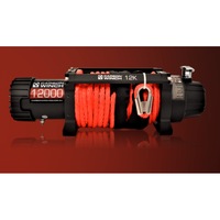 24 VOLT Carbon 12K 12000lb Electric Winch with Synthetic Rope