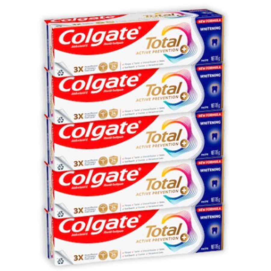 Buy 5 x Colgate Total Active Prevention Whitening Toothpaste 115g ...