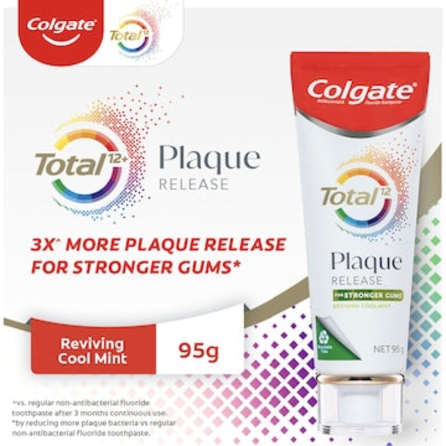 Buy 5 x Colgate Plaque Release Toothpaste Total Reviving Cool Mint 95g ...