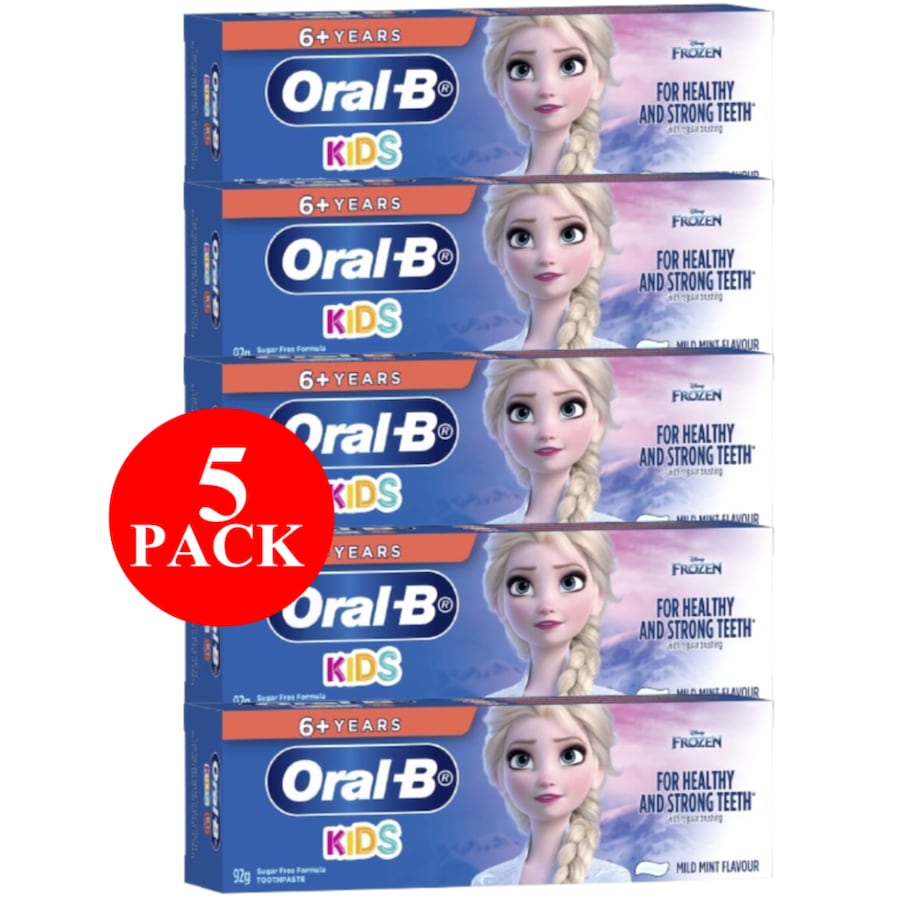 5 x Oral-B Kids Clean Frozen 6+ Toothpaste 92g