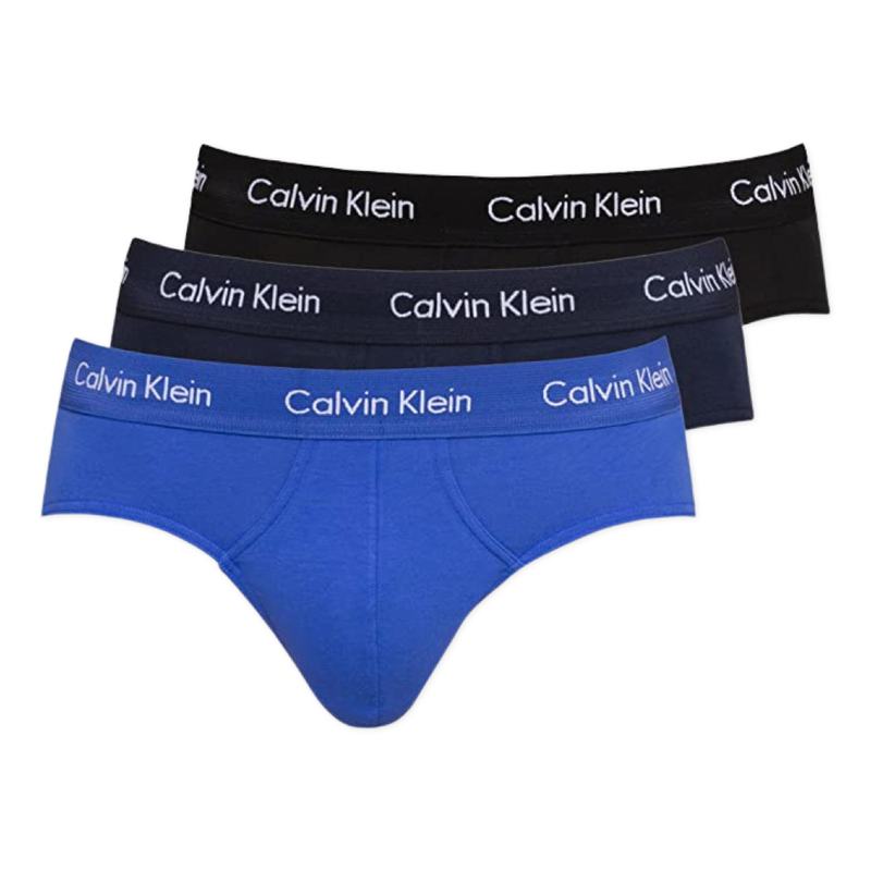 Buy Calvin Klein Men's Underwear Cotton Stretch Hip Brief 3 Pack, Black ...