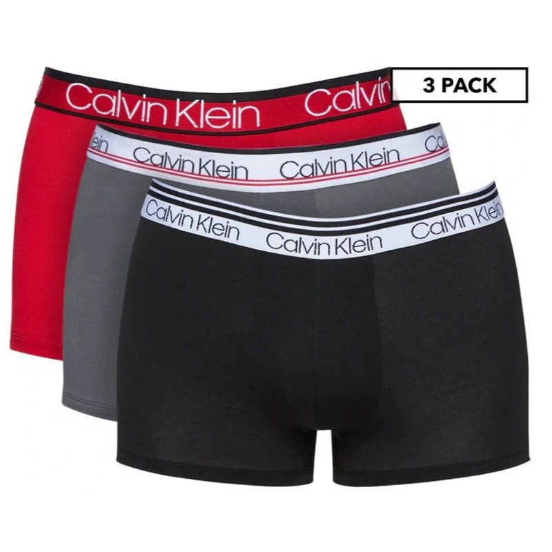Buy Calvin Klein Men's Variety Waistband Cotton Stretch Trunks 3Pack