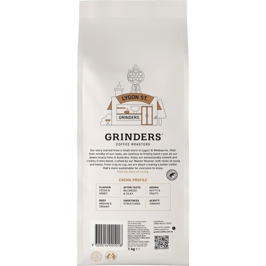 Grinders Crema Coffee Beans 1kg