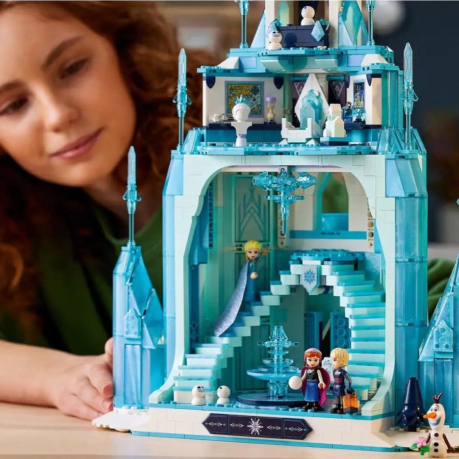 Lego 43197 Disney Princess The Ice Castle Buildable Toy, With Frozen Anna And Elsa Mini Doll Figures And Olaf Figure