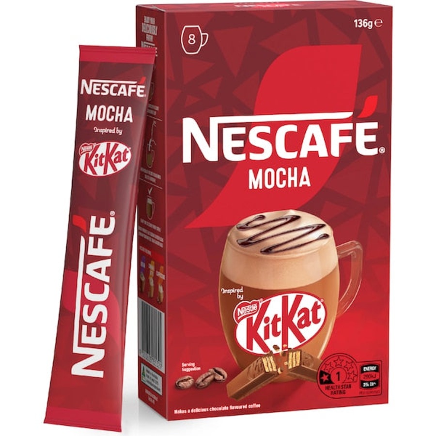 Nescafe Kit Kat Mocha Coffee Sachets 8 pack (80 serves)