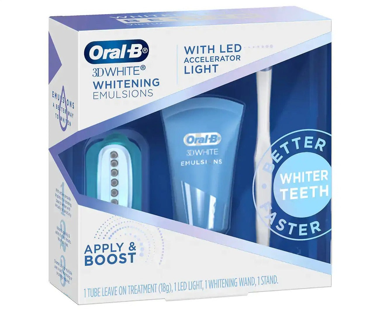 Buy Oral-B 3DWhite Whitening Emulsions W/ LED 18g - MyDeal