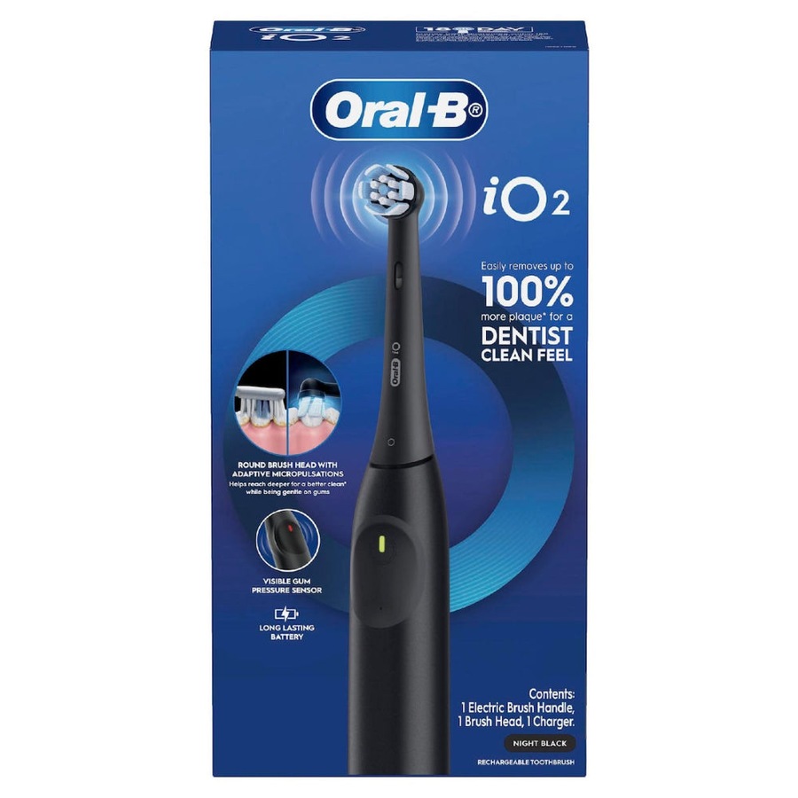 Oral-B iO2 Electric Toothbrush Set Night Black each