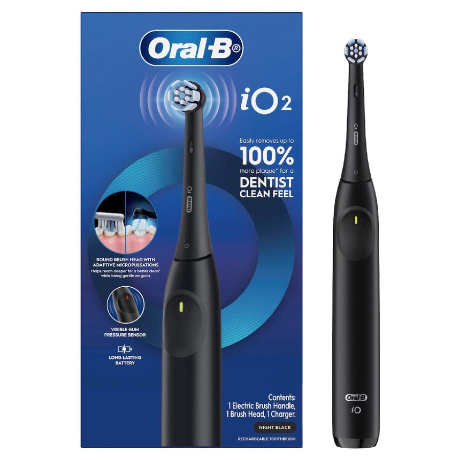 Oral-B iO2 Electric Toothbrush Set Night Black each