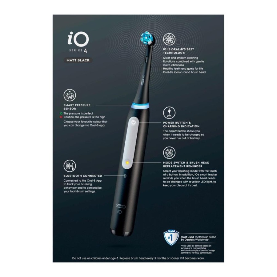 Oral-B iO4 Electric Toothbrush - Black