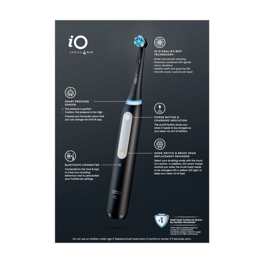 Oral-B iO4 Series Dual Handle Electric Toothbrush Pack