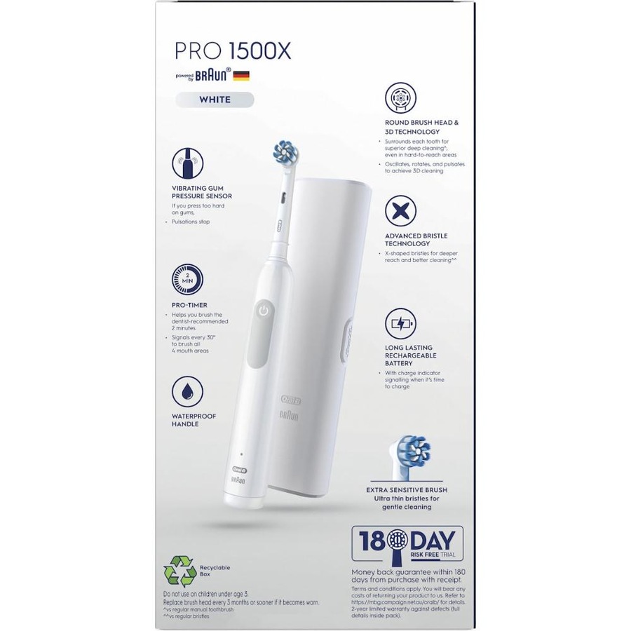 Oral-B Pro 1500X Sensitive Clean Electric Toothbrush each