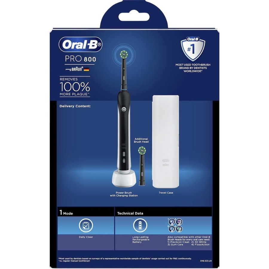 Oral-B Pro 800 Cross Action Clean Black Electric Toothbrush each
