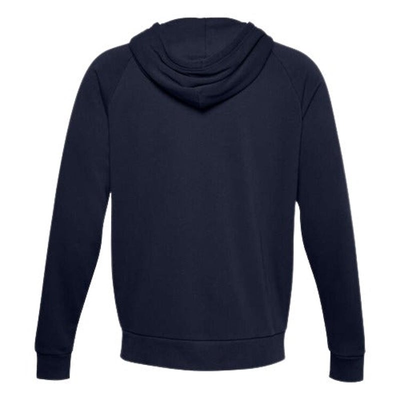 Buy Under Armour Mens Rival Full Zip Cotton Hoodie - Navy - MyDeal