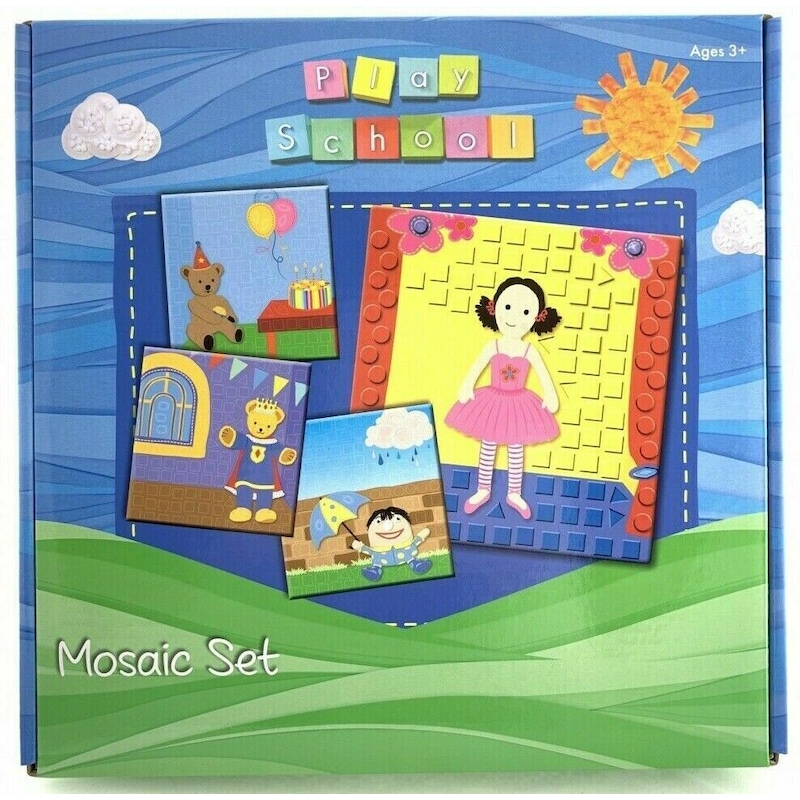 Buy ABC Kids Play School Mosaic Artwork Set Fun Characters Kids ...