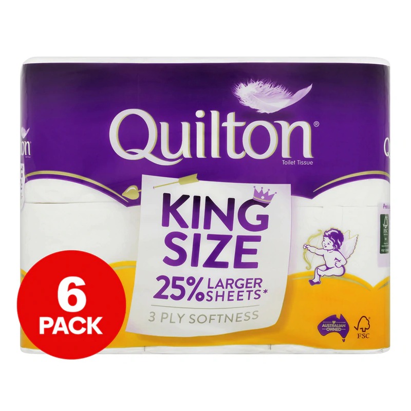 Buy 2 x 6pk Quilton Gold 4 Ply Toilet Paper Rolls MyDeal