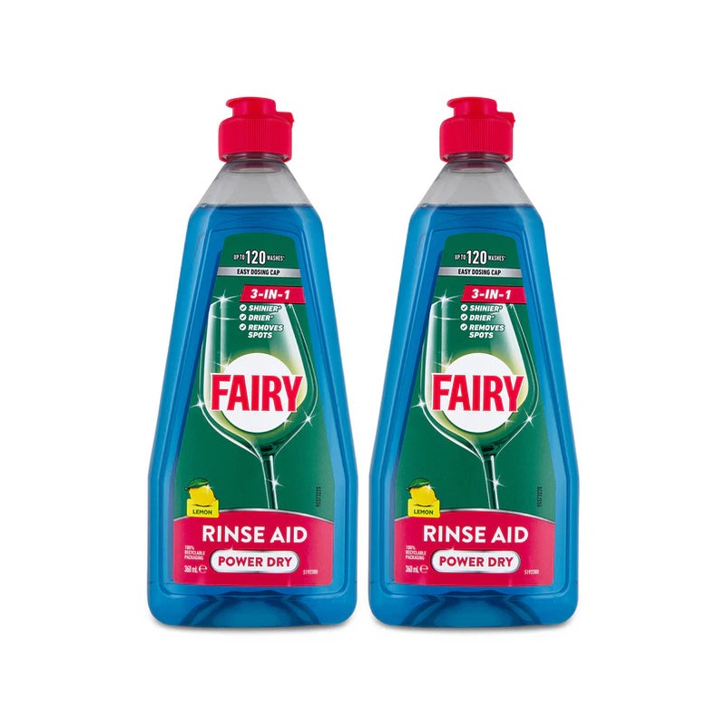 Buy 2 x Fairy Power Dry Rinse Aid Lemon 360mL MyDeal