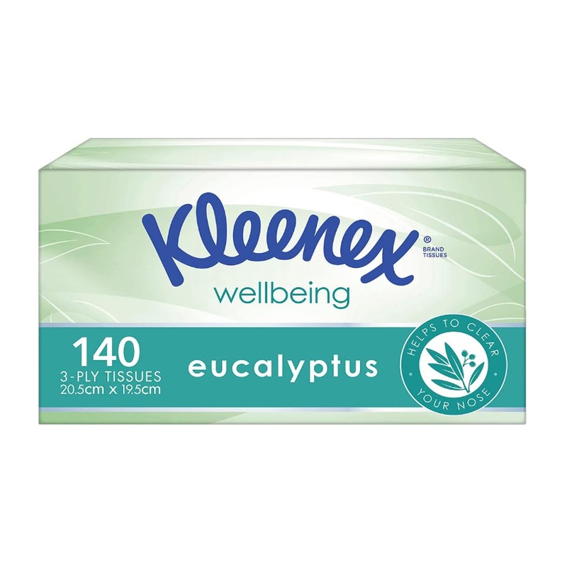 Buy Kleenex Eucalyptus 3 Ply Facial Tissues, 140 Count - MyDeal