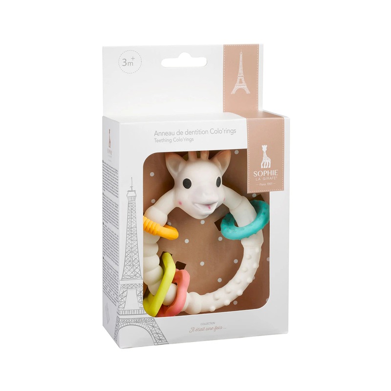 Buy Sophie The Giraffe Pure Teething Colo Rings Colour Rings - MyDeal